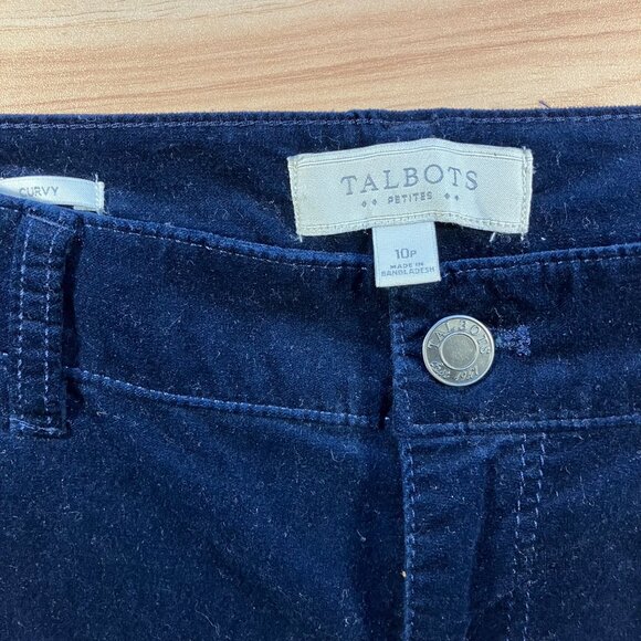 Talbots Navy Velvet Jeans Size 10P Curvy - Picture 2 of 4